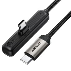 Кабель ACEFAST C28-03 charging data cable with phone holder data cable Type-C to Type-C 60W 3A 1.2m Metal-grey